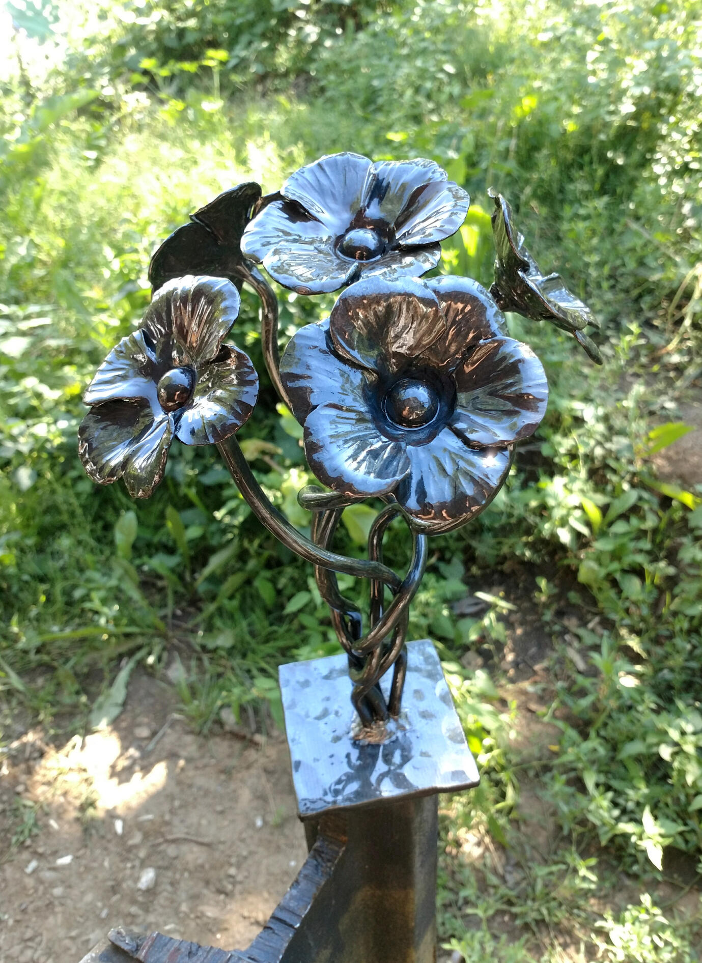 Buchet de maci din fier forjat, lucrat manual — Nix Forge, Prahova
